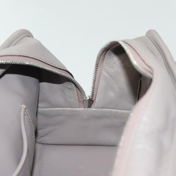 LOEWE Anagram Amazona 28 Hand Bag Leather Gray Silver Auth BA4751