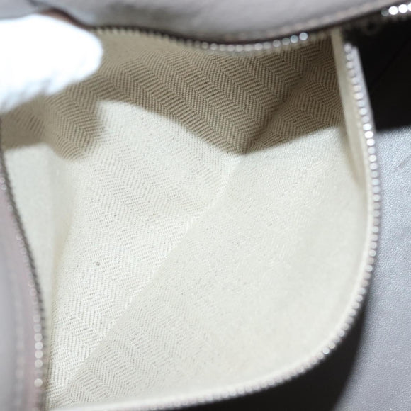 LOEWE Anagram Amazona 28 Hand Bag Leather Gray Silver Auth BA4751