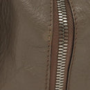 LOEWE Anagram Amazona 28 Hand Bag Leather Gray Silver Auth BA4751-4