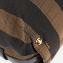 FENDI Pecan Canvas Backpack Brown Black Auth BA4760-9