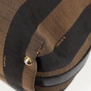 FENDI Pecan Canvas Backpack Brown Black Auth BA4760-16