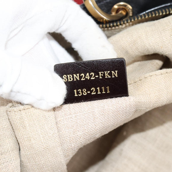 FENDI Pecan Canvas Backpack Brown Black Auth BA4760