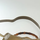 GUCCI Bamboo Hand Bag Patent leather 2way Beige Gold 001 1014 1638 0 Auth BA4761-10
