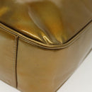 GUCCI Bamboo Hand Bag Patent leather 2way Beige Gold 001 1014 1638 0 Auth BA4761-13