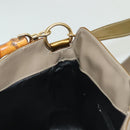 GUCCI Bamboo Hand Bag Patent leather 2way Beige Gold 001 1014 1638 0 Auth BA4761-19
