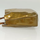 GUCCI Bamboo Hand Bag Patent leather 2way Beige Gold 001 1014 1638 0 Auth BA4761-5