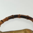 GUCCI Bamboo Hand Bag Patent leather 2way Beige Gold 001 1014 1638 0 Auth BA4761-8