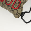 GUCCI GG Supreme Drawstring Backpack PVC Beige 473872 Auth BA4762-15