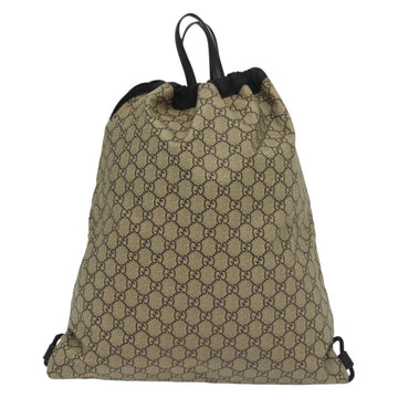 GUCCI GG Supreme Drawstring Backpack PVC Beige 473872 Auth BA4762 - 0