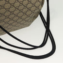 GUCCI GG Supreme Drawstring Backpack PVC Beige 473872 Auth BA4762-8
