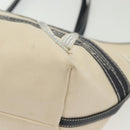 Salvatore Ferragamo Vala Vala Tote Bag Canvas Beige Navy Silver Auth BA4763-11