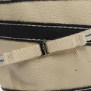 Salvatore Ferragamo Vala Vala Tote Bag Canvas Beige Navy Silver Auth BA4763-14