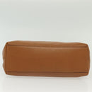 Salvatore Ferragamo Gancini Shoulder Bag Leather Brown Gold Auth BA4764-5