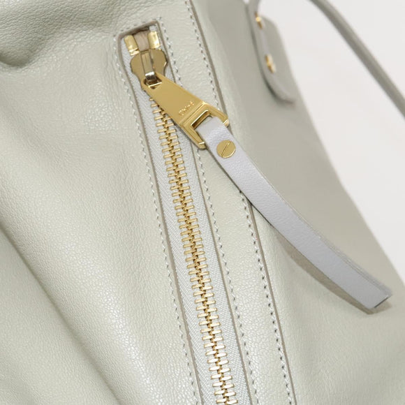 Chloe Dylan Tote Bag Leather Gold Auth BA4765