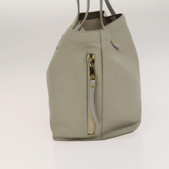 Chloe Dylan Tote Bag Leather Gold Auth BA4765