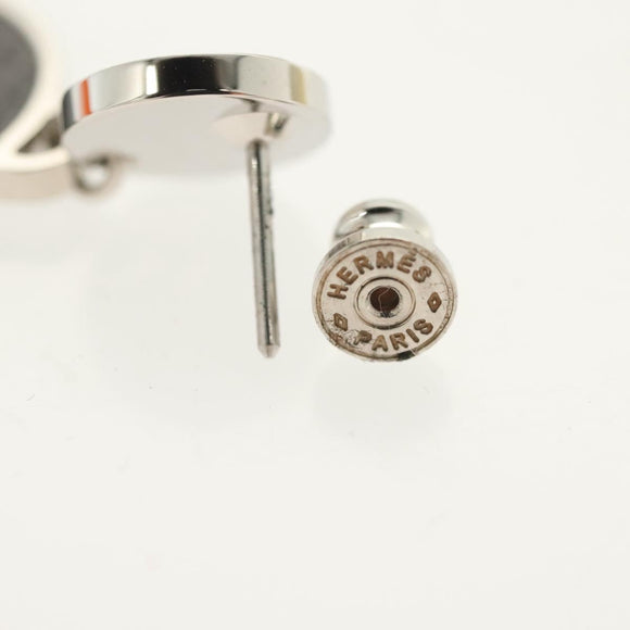 HERMES Pierce Metal Silver Black Auth BA4766