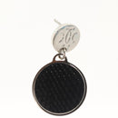 HERMES Pierce Metal Silver Black Auth BA4766-6