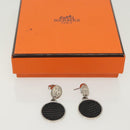 HERMES Pierce Metal Silver Black Auth BA4766-9