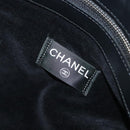 CHANEL Matelasse COCO Mark Tote Bag pile Black Silver CC Auth BA4775-14