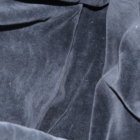 CHANEL Matelasse COCO Mark Tote Bag pile Black Silver CC Auth BA4775