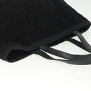 CHANEL Matelasse COCO Mark Tote Bag pile Black Silver CC Auth BA4775-6