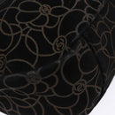 CHANEL Chain COCO Mark Camelia Shoulder Bag Suede Black Silver CC Auth BA4776-11