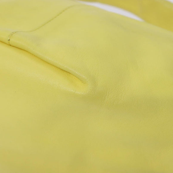 BOTTEGA VENETA Hand Bag Leather Yellow Auth BA4777