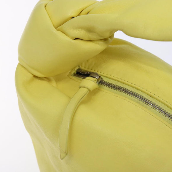 BOTTEGA VENETA Hand Bag Leather Yellow Auth BA4777