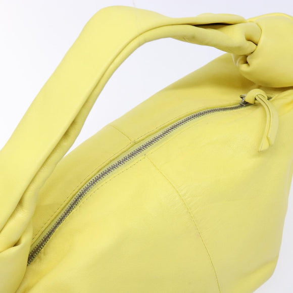 BOTTEGA VENETA Hand Bag Leather Yellow Auth BA4777