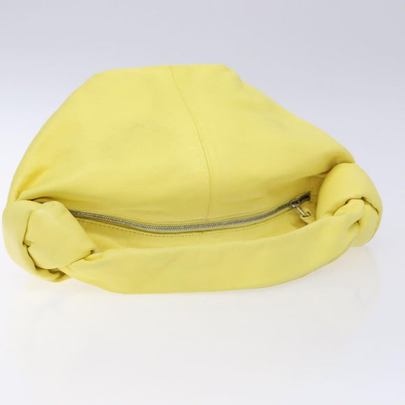 BOTTEGA VENETA Hand Bag Leather Yellow Auth BA4777