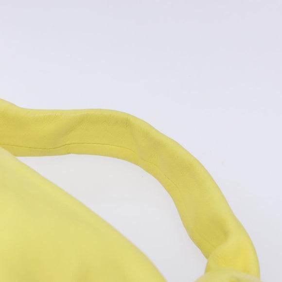 BOTTEGA VENETA Hand Bag Leather Yellow Auth BA4777