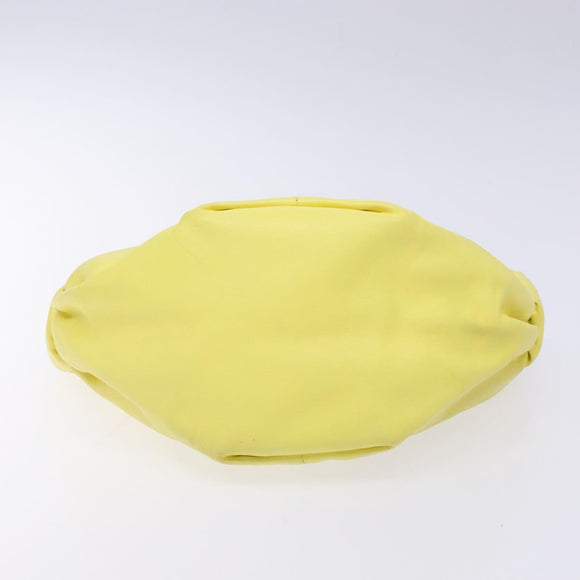 BOTTEGA VENETA Hand Bag Leather Yellow Auth BA4777