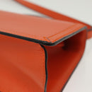 LOEWE Barcelona Shoulder Bag Leather Orange Auth BA4778-18