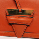 LOEWE Barcelona Shoulder Bag Leather Orange Auth BA4778-19