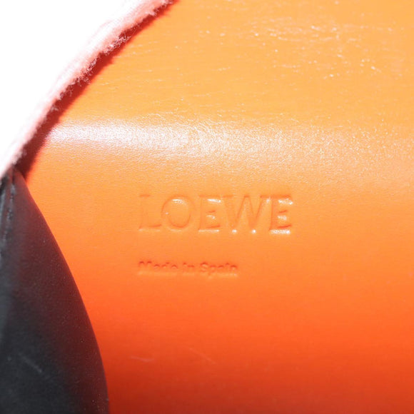 LOEWE Barcelona Shoulder Bag Leather Orange Auth BA4778