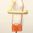 LOEWE Barcelona Shoulder Bag Leather Orange Auth BA4778-23