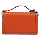 LOEWE Barcelona Shoulder Bag Leather Orange Auth BA4778-2