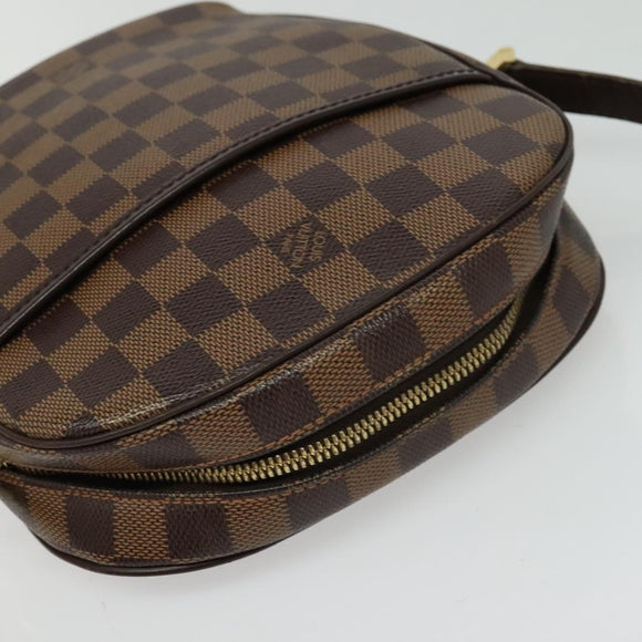 LOUIS VUITTON Damier Ebene Ipanema PM Shoulder Bag N51294 LV Auth BA4779