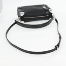 LOUIS VUITTON Side Trunk MM Shoulder Bag Leather Black M25160 LV Auth BA4781M-9