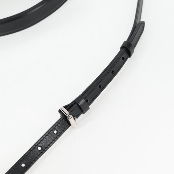 LOUIS VUITTON Side Trunk MM Shoulder Bag Leather Black M25160 LV Auth BA4781M