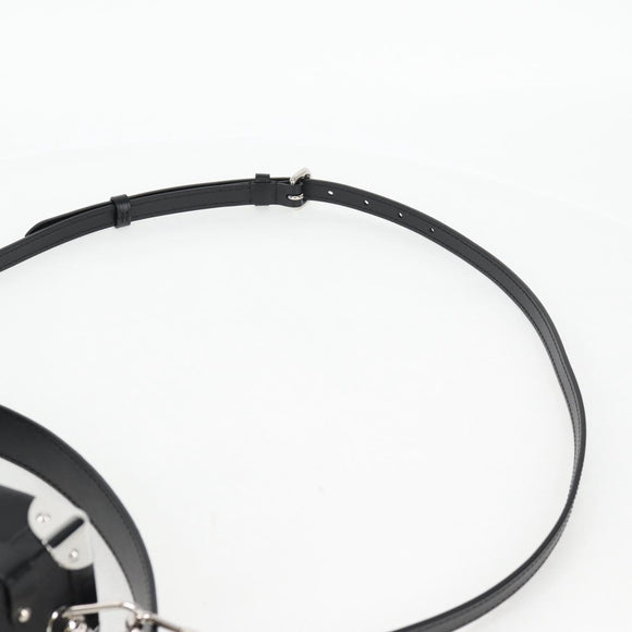 LOUIS VUITTON Side Trunk MM Shoulder Bag Leather Black M25160 LV Auth BA4781M