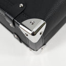 LOUIS VUITTON Side Trunk MM Shoulder Bag Leather Black M25160 LV Auth BA4781M-18