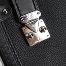LOUIS VUITTON Side Trunk MM Shoulder Bag Leather Black M25160 LV Auth BA4781M-21