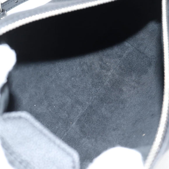 LOUIS VUITTON Side Trunk MM Shoulder Bag Leather Black M25160 LV Auth BA4781M