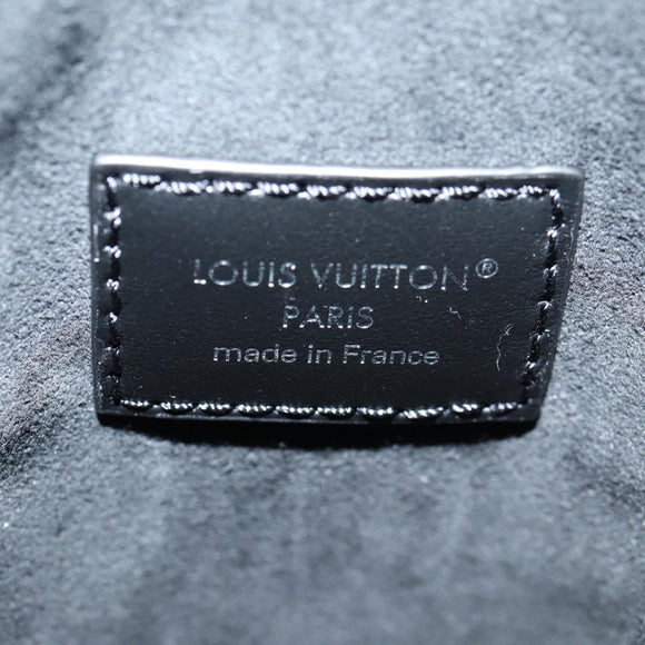 LOUIS VUITTON Side Trunk MM Shoulder Bag Leather Black M25160 LV Auth BA4781M