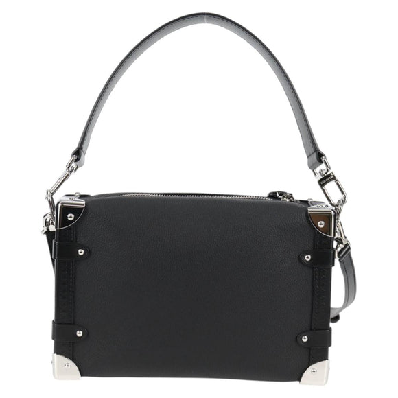 LOUIS VUITTON Side Trunk MM Shoulder Bag Leather Black M25160 LV Auth BA4781M