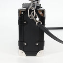 LOUIS VUITTON Side Trunk MM Shoulder Bag Leather Black M25160 LV Auth BA4781M-4