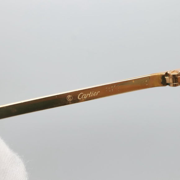 CARTIER Colored lens Glasses metal Gold Auth BA4787