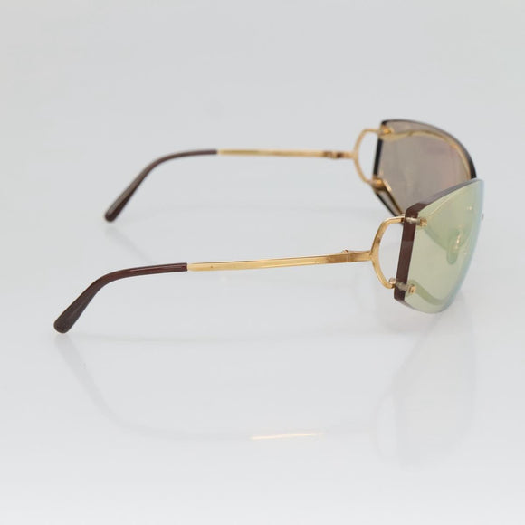 CARTIER Colored lens Glasses metal Gold Auth BA4787