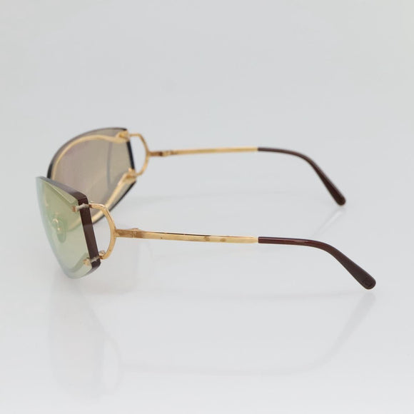 CARTIER Colored lens Glasses metal Gold Auth BA4787